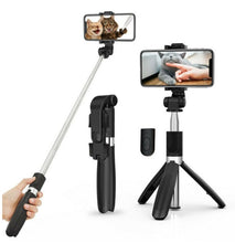Load image into Gallery viewer, Bluetooth 360° Adjustable Selfie Stick Monopod with Tripod 2in1 (18.6cm-70cm/155g) Phone Size up to 6.2&quot;
