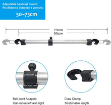 Load image into Gallery viewer, Universal Adjustable Alloy 360° Car Back Seat Phone Holder &amp; Tablet Holder 2 in 1 up to Size 14.0&quot;
