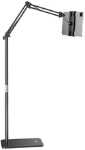 Load image into Gallery viewer, Phone &amp; Tablet Floor Stand, Adjustable Height Free Angle Extension Scissor Arm, Holder Fits 4.7-12.9 inch iPad Pro Air iPhone Tablet/Phones
