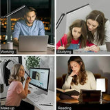 USB Powered LED Desk Lamp 3 Color Modes (Warm, Warm White White Light) 10 Dimmable Brightness