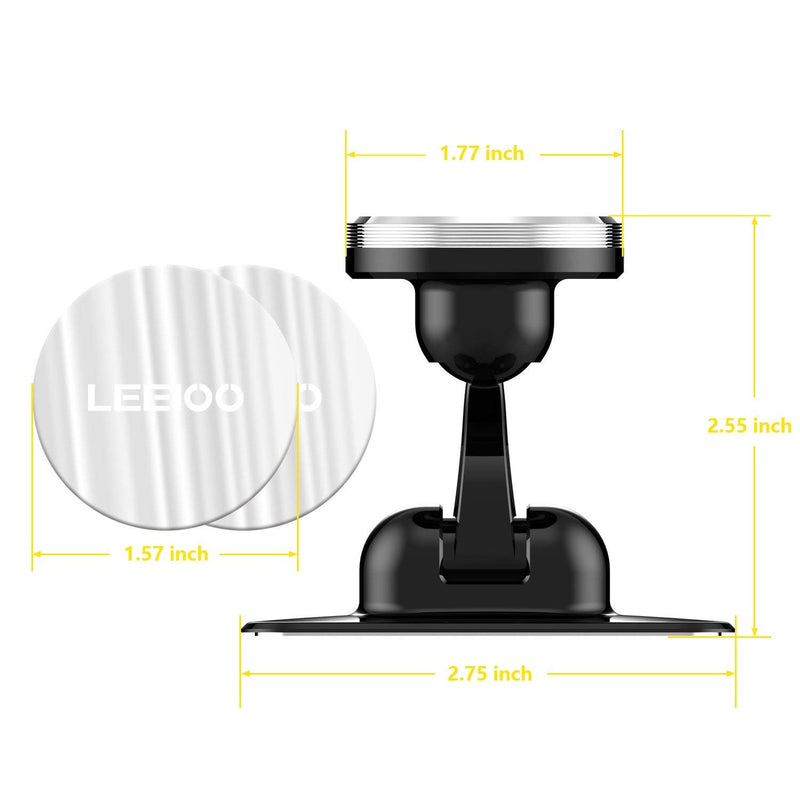 Leeioo Universal Strong Magnetic Car Mount Holder with 3M Adhesive Tape Base