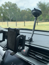 Load image into Gallery viewer, Car Windshield Extra Long Goose Neck Suction Base (30.5cm) 360° Rotation Phone Holder Support up to Size 7 Inch
