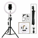 33cm/12.9 Inch LED Ring Light, Dimmable, 3 Color Modes USB Powered with Tripod Stand Extentable to 2.1 Meter