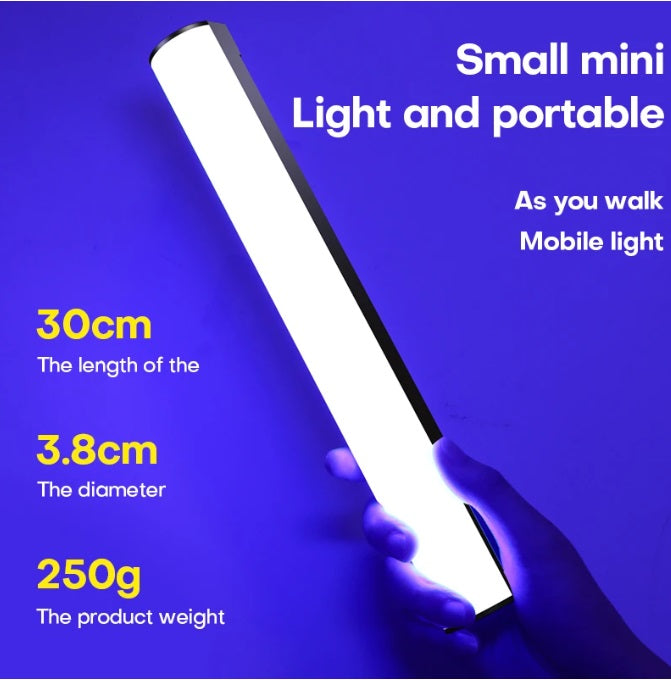 RGB Handheld LED Video Light Wand Stick Photography 4000mAh Battery With APP Remote Control 1000 Lumens Adjustable 3200K-9000K