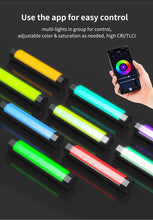 Load image into Gallery viewer, RGB Handheld LED Video Light Wand Stick Photography 4000mAh Battery With APP Remote Control 1000 Lumens Adjustable 3200K-9000K
