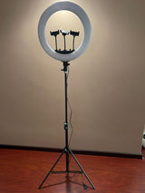 45CM/18.0 Inch RGB LED Ring Light, 3 Color Lights Dimmable, USB Powered with Tripod Stand Extendable to 2.1 Meter Height