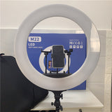 56CM/22 Inch LED Ring Light, 3 Color Dimmable, with Remote & Tripod Stand Extendable to 2.1 Meter