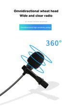 Load image into Gallery viewer, Omnidirectional Metal Microphone 3.5mm Jack Lavalier Tie Clip For Computer Laptop Mobile Phone

