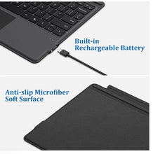 Load image into Gallery viewer, Surface Pro 8/Surface Pro X Backlit Bluetooth Keyboard (7-Color) with Touchpad with Rechargeable Battery
