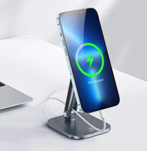 Load image into Gallery viewer, Premium Aluminium Foldable Adjustable Magsafe Magnetic Phone Stand for iPhone 12/13/14
