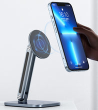 Load image into Gallery viewer, Premium Aluminium Foldable Adjustable Magsafe Magnetic Phone Stand for iPhone 12/13/14
