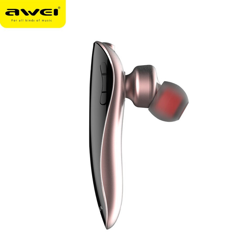 AWEI N1 Single Bluetooth Headset Portable Multipoint HD Business Headphone with Microphone