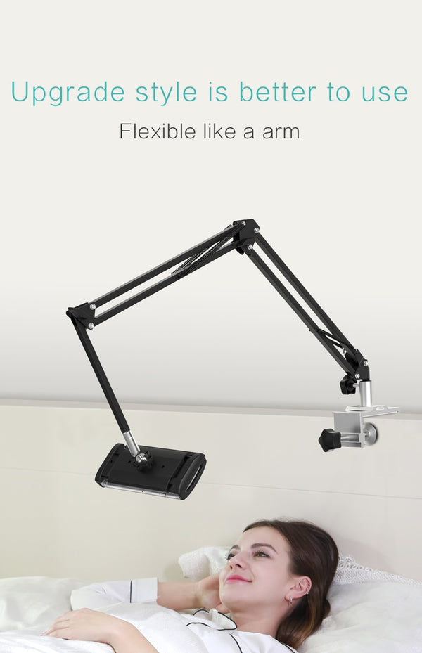 Universal Lazy Tablet Phone Mount Folding Long Arm for Bed Tablet