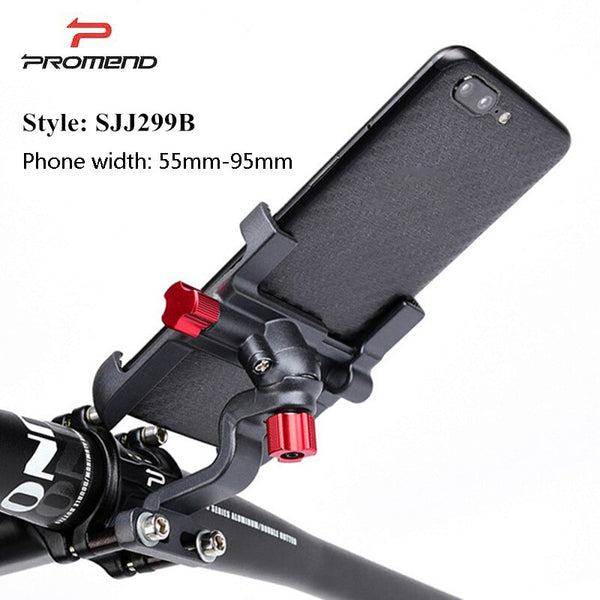 Premium Aluminum Alloy Bike Bicycle Phone Holder Adjustable Phone Mount 360°/Four Fixtures Corners