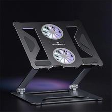 Load image into Gallery viewer, Aluminum Alloy Adjustable Laptop Stand up to17&quot; Bracket Lifting Cooling Holders with Cooling Fan
