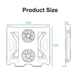 Aluminum Alloy Adjustable Laptop Stand up to17" Bracket Lifting Cooling Holders with Cooling Fan