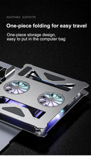 Load image into Gallery viewer, Aluminum Alloy Adjustable Laptop Stand up to17&quot; Bracket Lifting Cooling Holders with Cooling Fan
