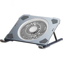 Load image into Gallery viewer, Universal Foldable Laptop &amp; Tablet Stand Ergonomic Height Adjustable Stand with Big LED Cooling Fan
