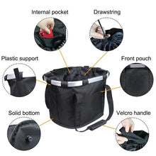 Load image into Gallery viewer, Foldable Cycling Bicycle Quick Release Front Bike Basket Waterproof, Pet Front Bag (33*22*25-36cm)
