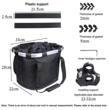 Load image into Gallery viewer, Foldable Cycling Bicycle Quick Release Front Bike Basket Waterproof, Pet Front Bag (33*22*25-36cm)
