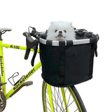 Foldable Cycling Bicycle Quick Release Front Bike Basket Waterproof, Pet Front Bag (33*22*25-36cm)