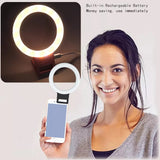 4.5" Universal 3-Mode Rechargeable Selfie Led Fill Light Camera Photography For Phone