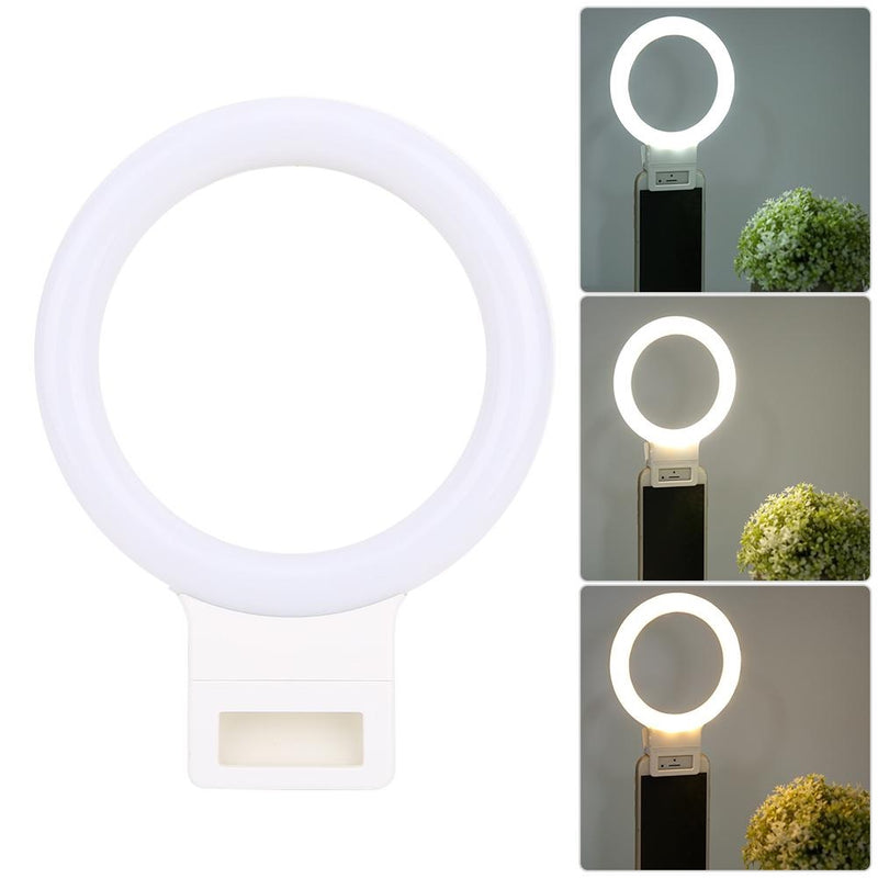 4.5" Universal 3-Mode Rechargeable Selfie Led Fill Light Camera Photography For Phone