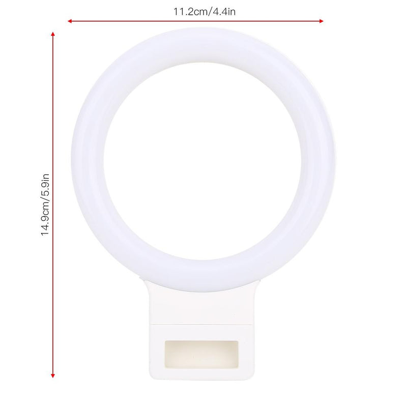 4.5" Universal 3-Mode Rechargeable Selfie Led Fill Light Camera Photography For Phone