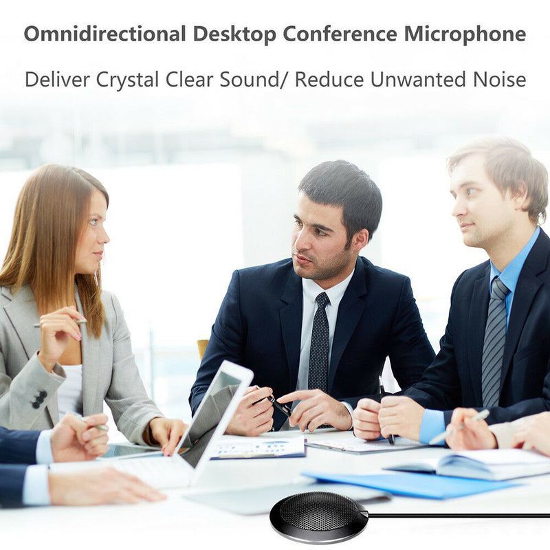 360° Omni-Directional Microphone USB PC Conference Meeting Noise Echo Canceling