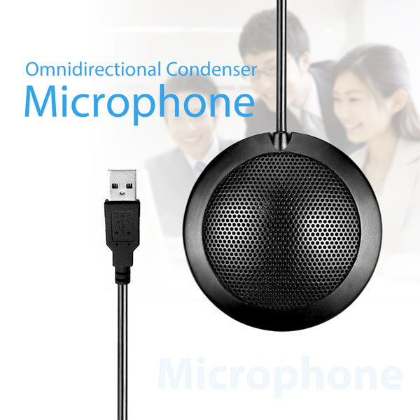 360° Omni-Directional Microphone USB PC Conference Meeting Noise Echo Canceling