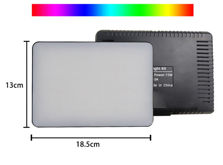 USB LED 8" Flat Panel Light Red Green Blue 15W 160 LED 3200K-5500K(Cool White, Warm White)