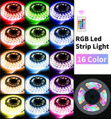 RGB LED Strip Light Water resistant SMD 2835 RGBW Tape Diode 24Key Remote control Led Light 3.0M