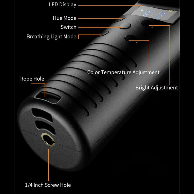 RGB LED Light Wand Handheld Fill Light Photography Light Stick Bar with Remote (Built in Battery)