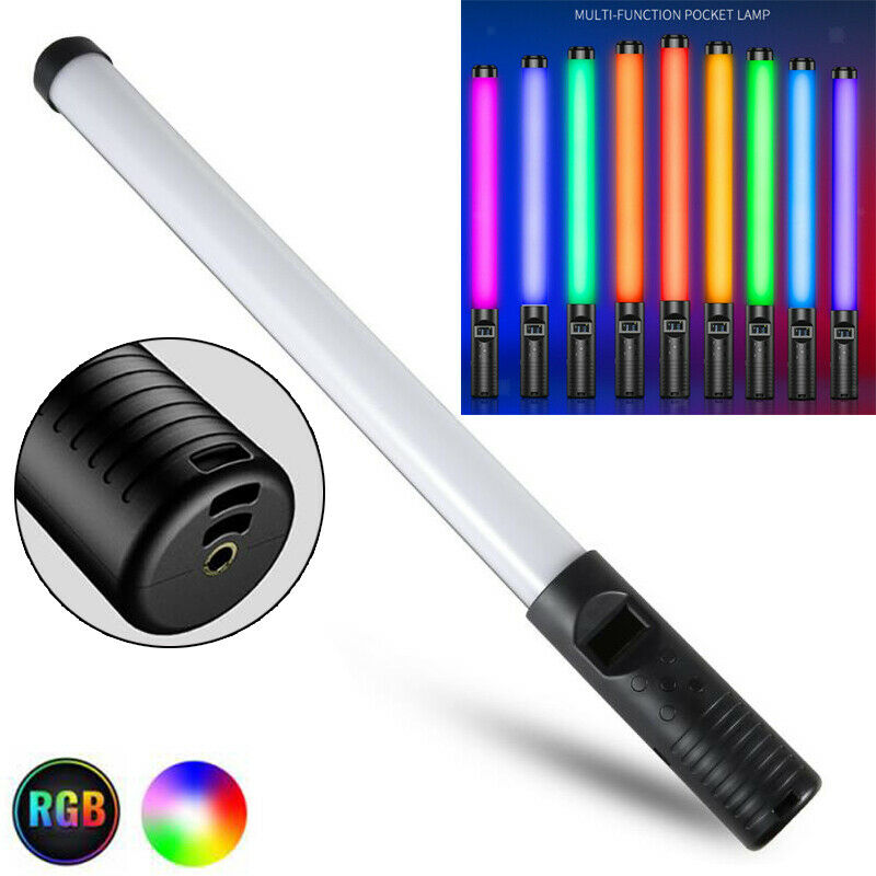 RGB LED Light Wand Handheld Fill Light Photography Light Stick Bar with Remote & Tripod Stand Extendable 2.1 Meter