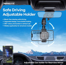 Load image into Gallery viewer, REMAX One Hand Flexi 360° Adjustable Phone Holder Flexi Clamp Rear View Mirror Car Headrest Handle Bar
