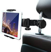 Load image into Gallery viewer, Car Headrest Mount Holder for Phone &amp; Tablet Size up to 13 Inch With Single Side 360°Rotatable
