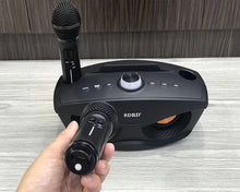Load image into Gallery viewer, OWL SDRD SD-306 Portable Family Karaoke System Condenser Wireless Stereo Bluetooth Speaker Set With Dual Wireless Microphones
