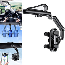 Load image into Gallery viewer, MAILUZHE 1080 Rotation Clip Universal Car Mount Rear-view Mirror Mobile Phone GPS Holder 4-7 Inch
