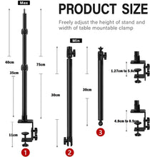 Load image into Gallery viewer, Camera Desk Mount Stand with Detachable Magic Arm for DSLR Camera/Fill Lights/Phone/Tablet
