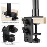 Desk Mount Stand with Auxiliary Holding Arm, Detachable 2-Section Magic Arm Table top Stand