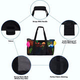 Extra Large Beach Bag Tote Bag Oversized Beach Pool Bag for Family 7 Pockets