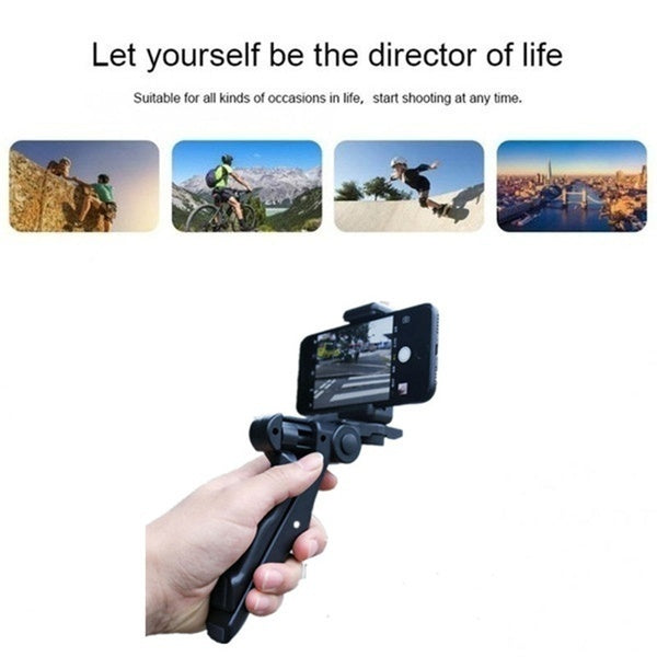 Universal 360° Mobile Phone Holder Tripod Handheld Stabilizer Hand Grip Mount & Bluetooth Shutter