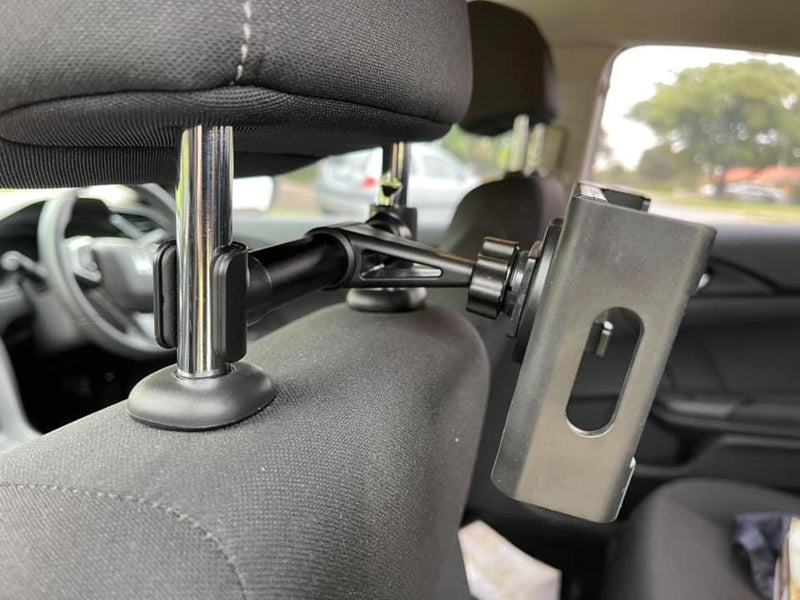 Car Headrest Mount Holder for Phone & Tablet Size up to 13 Inch 360° Rotatable