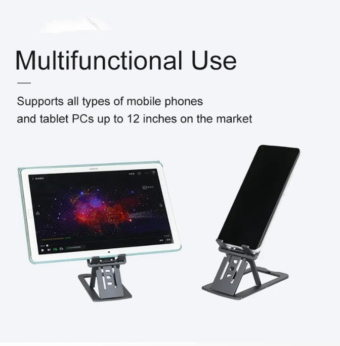 Portable Table Mobile Phone Holder Desktop Fold Aluminum Alloy Card Adjustable Height Viewing Angles