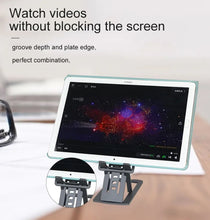 Load image into Gallery viewer, Portable Table Mobile Phone Holder Desktop Fold Aluminum Alloy Card Adjustable Height Viewing Angles
