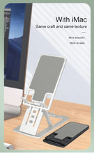 Load image into Gallery viewer, Portable Table Mobile Phone Holder Desktop Fold Aluminum Alloy Card Adjustable Height Viewing Angles
