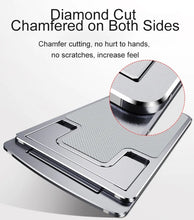 Load image into Gallery viewer, Portable Table Mobile Phone Holder Desktop Fold Aluminum Alloy Card Adjustable Height Viewing Angles
