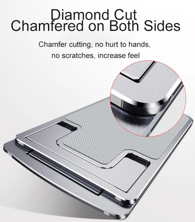 Portable Table Mobile Phone Holder Desktop Fold Aluminum Alloy Card Adjustable Height Viewing Angles