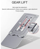 Portable Table Mobile Phone Holder Desktop Fold Aluminum Alloy Card Adjustable Height Viewing Angles