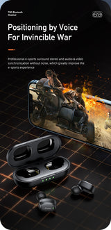 Awei T13 Pro Wireless Earbuds Bluetooth Earphone Bass In-Ear TWS With Microphone HiFi Stereo Gaming